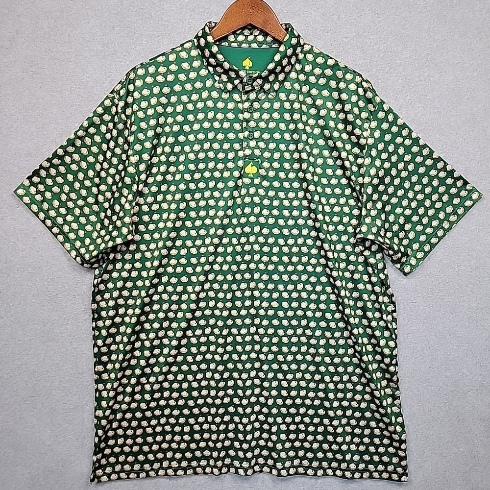 Pins & Aces 2022 Augusta Ltd Edition Pimento Cheese Golf Polo Shirt Men's Sz XXL